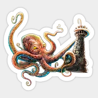 Octopus versus Rook Sticker